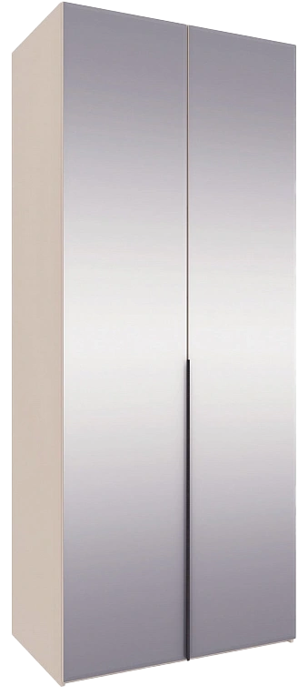 Шкаф двухдверный Лаура 7, распашной с зеркалом, кашемир серый