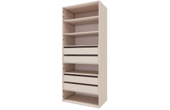 Шкаф двухдверный Лаура 7, распашной с зеркалом, кашемир серый