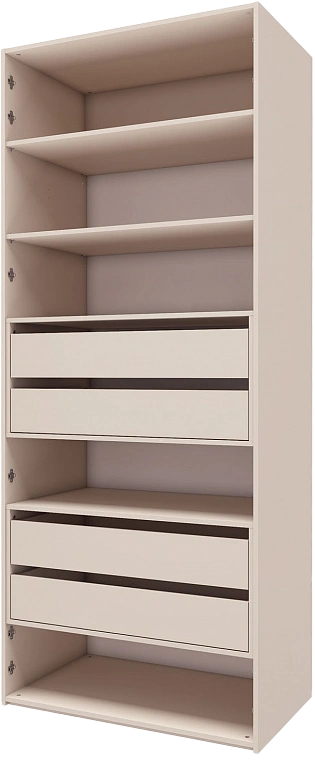 Шкаф двухдверный Лаура 7, распашной с зеркалом, кашемир серый