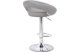 Барный стул Oazis, велюр серый / хром