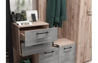 Прихожая Вальс ВШ-1, дуб крафт серый / бетонный камень