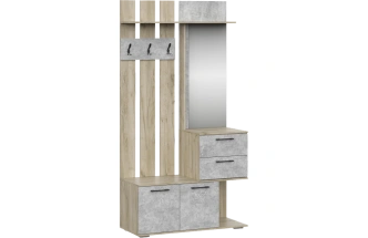 Прихожая Вальс ВШ-1, дуб крафт серый / бетонный камень