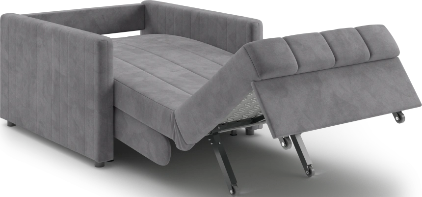 ​Кресло-кровать Хилтон 80, модель 139, Ultra Grey​ (серый) / венге