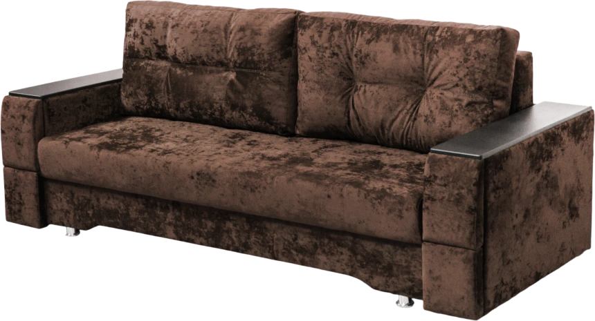 Диван прямой Атлант 2, ткань Kioto chocolate, декор Венге