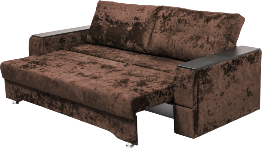 Диван прямой Атлант 2, ткань Kioto chocolate, декор Венге