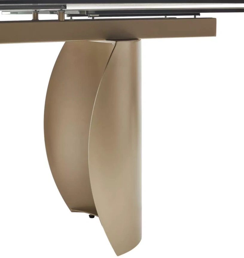 Обеденный раздвижной стол Bronte 200, KL-188 контрастный мрамор матовый, итальянская керамика, шампань