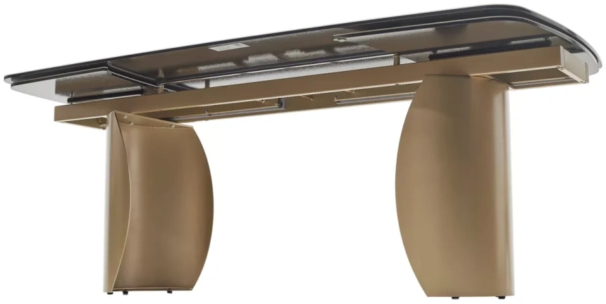 Обеденный раздвижной стол Bronte 200, KL-188 контрастный мрамор матовый, итальянская керамика, шампань