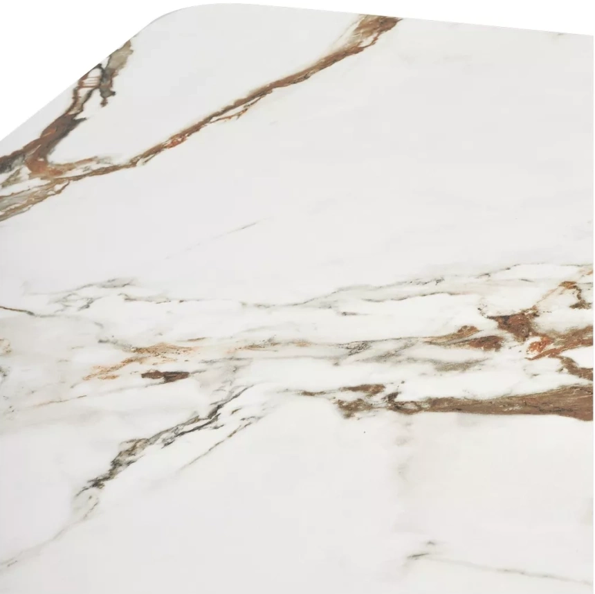 Обеденный раздвижной стол Bronte 200, KL-188 контрастный мрамор матовый, итальянская керамика, шампань