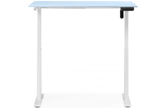 Стол компьютерный Маркос, 120, с механизмом подъема, голубой / белый