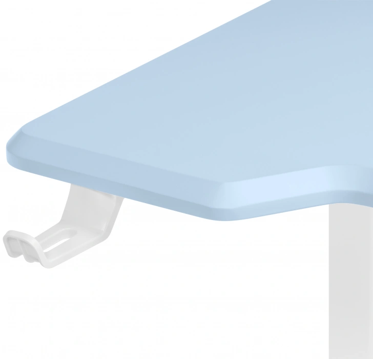 Стол компьютерный Маркос, 120, с механизмом подъема, голубой / белый