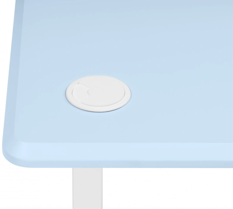 Стол компьютерный Маркос, 120, с механизмом подъема, голубой / белый