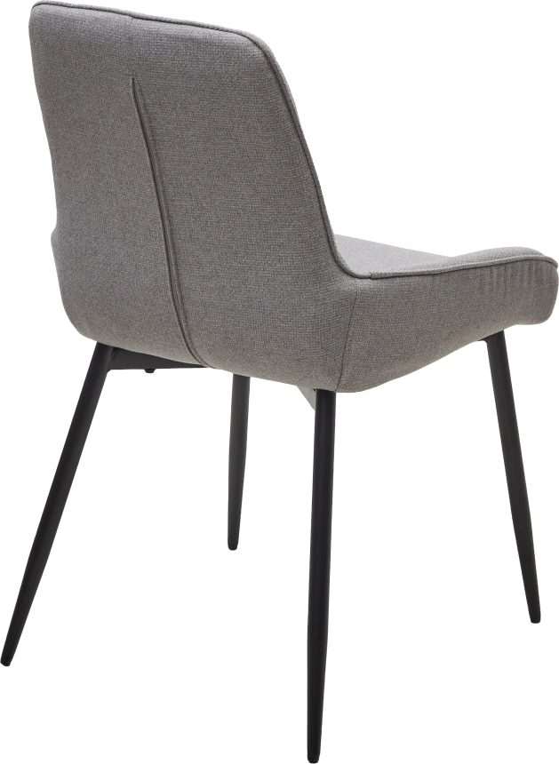 Стул Caracas, мягкий, Barrel-83 Серый, ткань, черный каркас