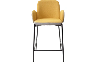 Полубарный стул Nyx, (H=65cm) VF106 желтый, VF120 серый