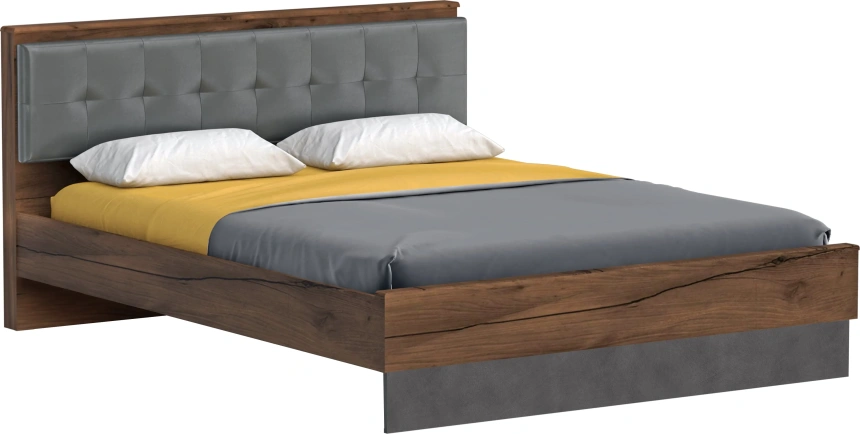 Кровать Глазго 140, полутораспальная, металл бруклин / таксония