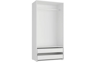 Шкаф для одежды Модерн-Техно, распашной с ящиками, белый