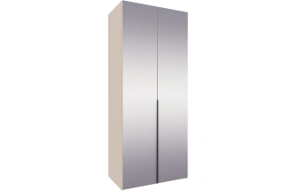 Шкаф двухдверный Лаура 1, распашной с зеркалом, кашемир серый