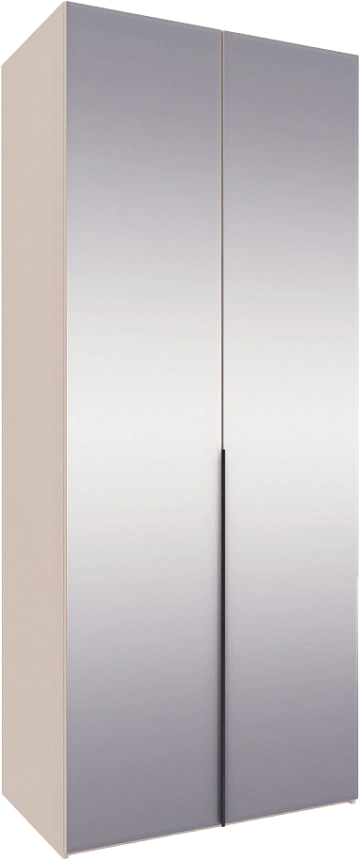 Шкаф двухдверный Лаура 1, распашной с зеркалом, кашемир серый