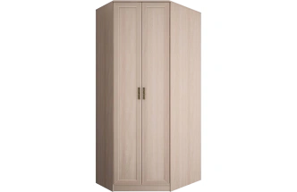 Шкаф угловой левый Орион, распашной для одежды, Ясень шимо светлый/Лён