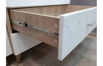 Шкаф двухдверный Мариус М-01, распашной для одежды, дуб баррик / белый матовый