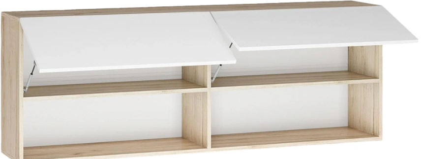 Модульная гостиная Алетра, комплектация 1, дуб крафт серый / глянец белый 