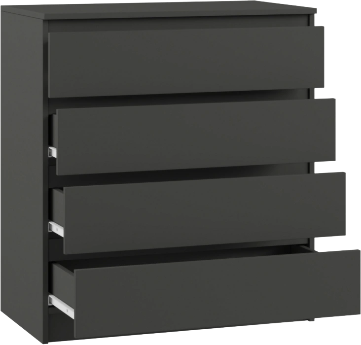 Комод Мадера, с четырьмя  ящиками,  ЛДСП, графит новый