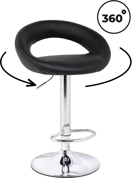 Барный стул Oazis, черный / хром