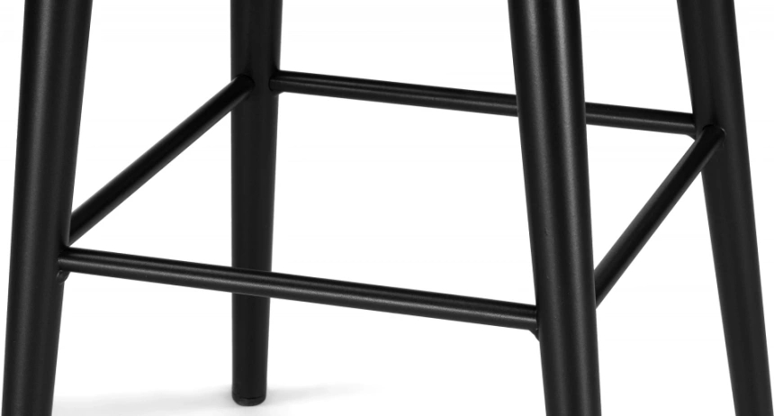 Полубарный табурет Гангток, катания флам / черный матовый