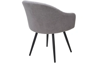 Стул Avior, поворотный, B22 cерый, велюр, черный каркас