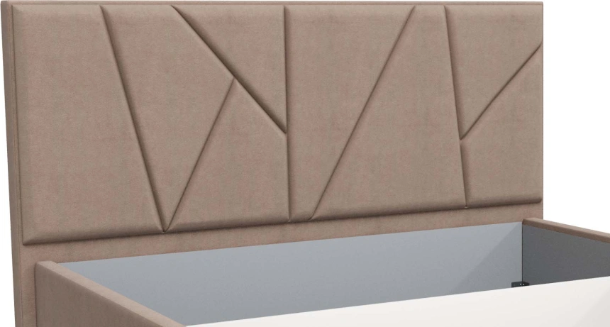 Кровать Рица 3, мягкая, двуспальная, 160x200, Sensey humus