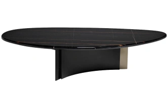 Журнальный стол 58DB-A19325STOL/ZH, 136x83x28, МДФ, черный мрамор / черный