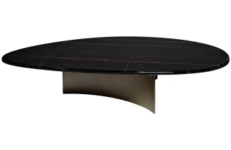 Журнальный стол 58DB-A19325STOL/ZH, 136x83x28, МДФ, черный мрамор / черный