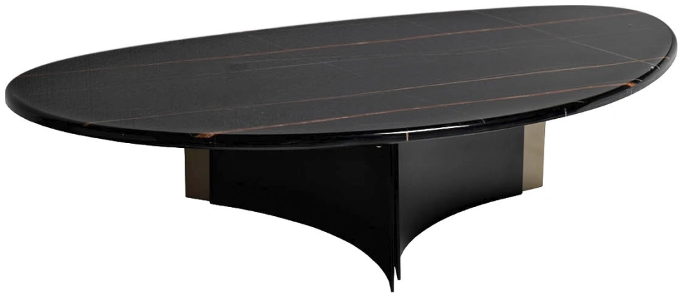 Журнальный стол 58DB-A19325STOL/ZH, 136x83x28, МДФ, черный мрамор / черный