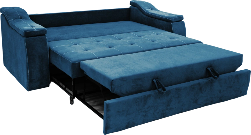 Диван прямой Бруно, Catania dark blue, Белая