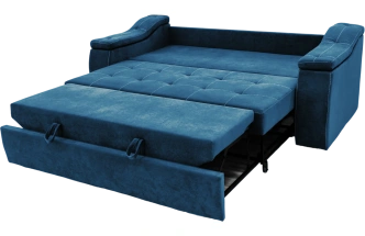 Диван прямой Бруно, Catania dark blue, Белая