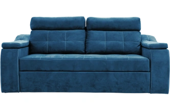 Диван прямой Бруно, Catania dark blue, Белая