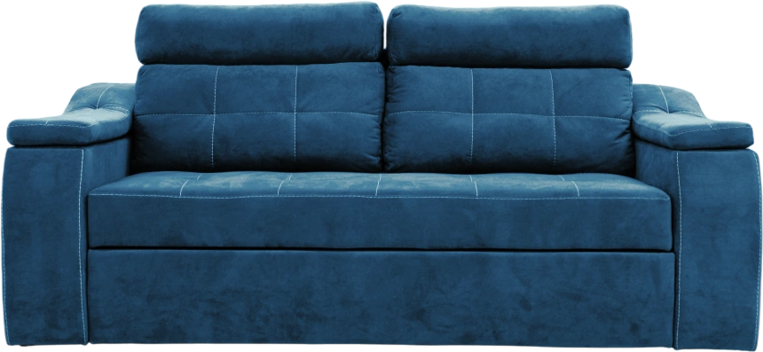 Диван прямой Бруно, Catania dark blue, Белая