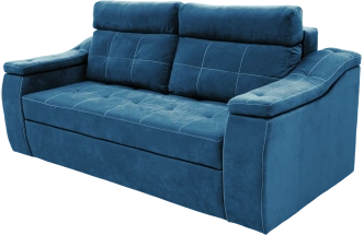 Диван прямой Бруно, Catania dark blue, Белая