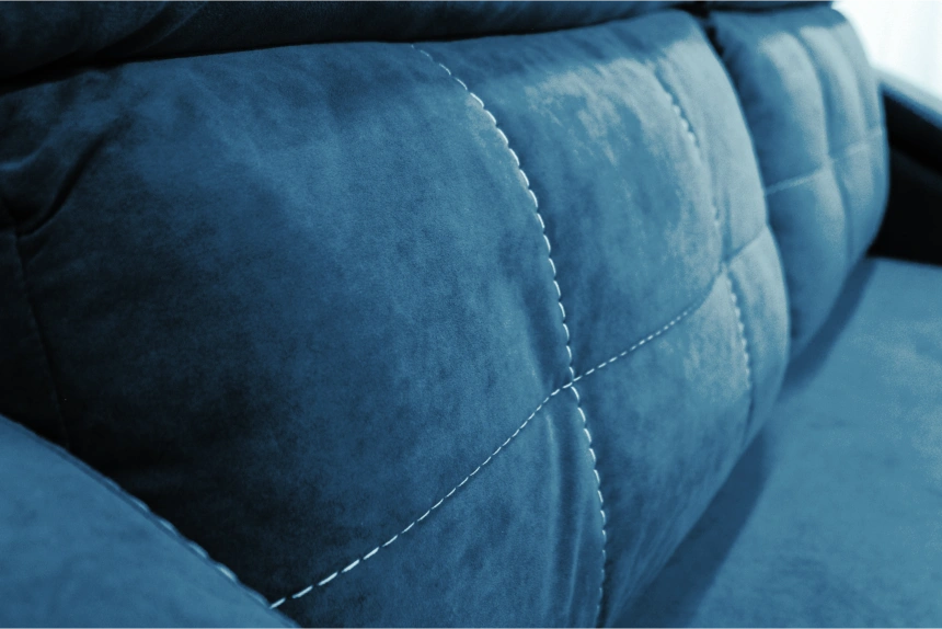 Диван прямой Бруно, Catania dark blue, Белая