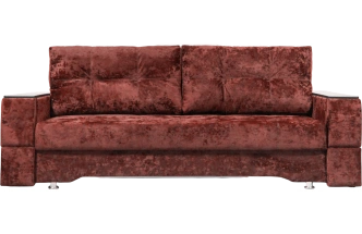Диван прямой Атлант 2, ткань Plush rubin, декор Венге