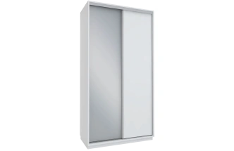 Шкаф-купе Бавария двухдверный, Белый/Белый