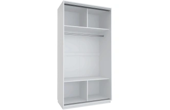 Шкаф-купе Бавария двухдверный, Белый/Белый