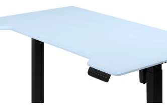 Стол компьютерный Маркос, 120, с механизмом подъема, голубой / черный