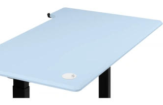 Стол компьютерный Маркос, 120, с механизмом подъема, голубой / черный