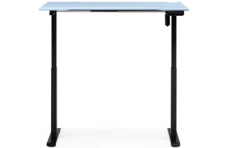 Стол компьютерный Маркос, 120, с механизмом подъема, голубой / черный