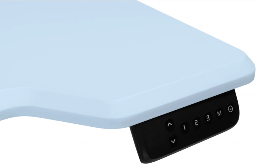 Стол компьютерный Маркос, 120, с механизмом подъема, голубой / черный