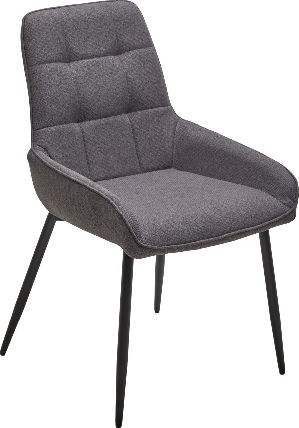 Стул Caracas, мягкий, Barrel-97 Антрацит, ткань, черный каркас