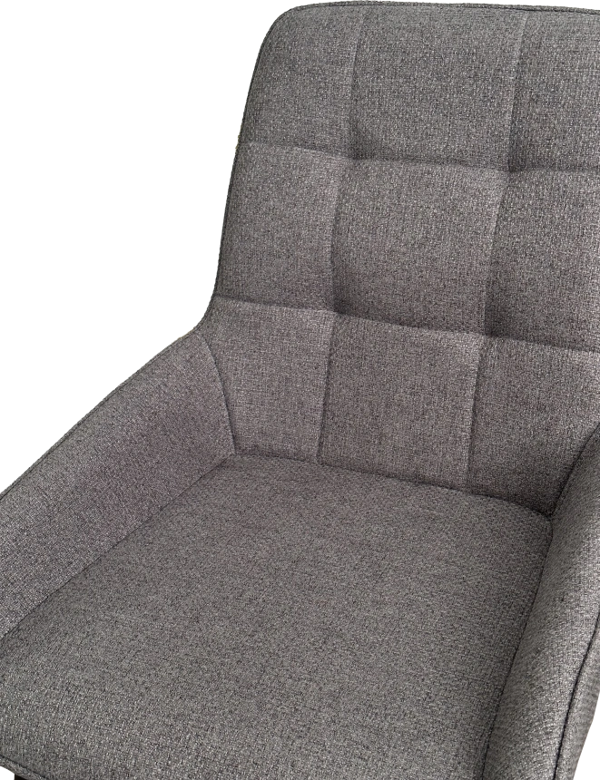 Стул Caracas, мягкий, Barrel-97 Антрацит, ткань, черный каркас