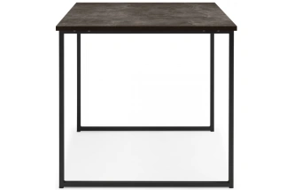 Кухонный стол Лиман, 117 х 77, бетон темный / черный матовый