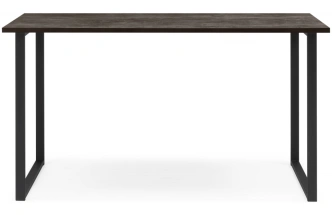 Кухонный стол Лиман, 117 х 77, бетон темный / черный матовый