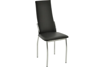 Стул Асти, мягкий, Батлер 07, экокожа, хром каркас